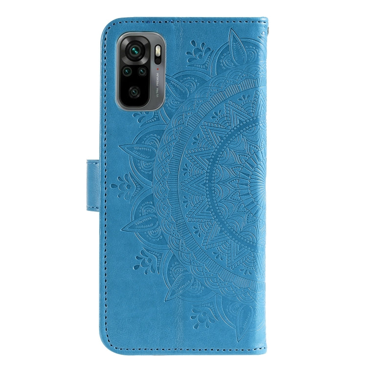 For Xiaomi Redmi Note 10 4G Totem Flower Embossed Horizontal Flip TPU + PU Leather Case with Holder & Card Slots & Wallet