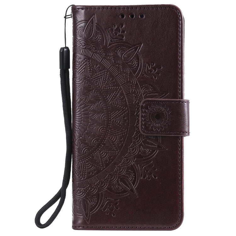 For Xiaomi Redmi Note 10 4G Totem Flower Embossed Horizontal Flip TPU + PU Leather Case with Holder & Card Slots & Wallet