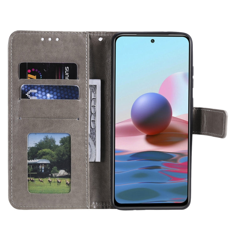 For Xiaomi Redmi Note 10 4G Totem Flower Embossed Horizontal Flip TPU + PU Leather Case with Holder & Card Slots & Wallet