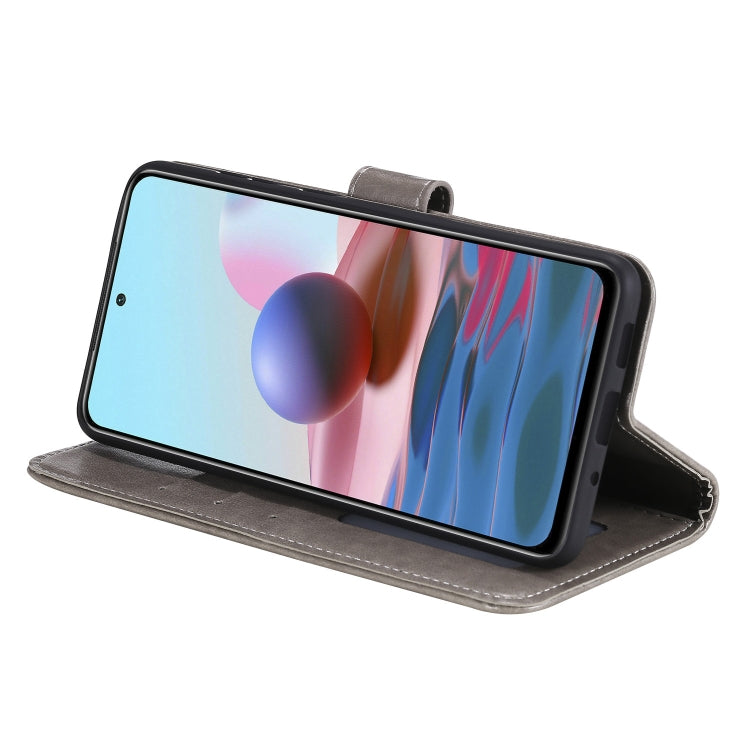 For Xiaomi Redmi Note 10 4G Totem Flower Embossed Horizontal Flip TPU + PU Leather Case with Holder & Card Slots & Wallet