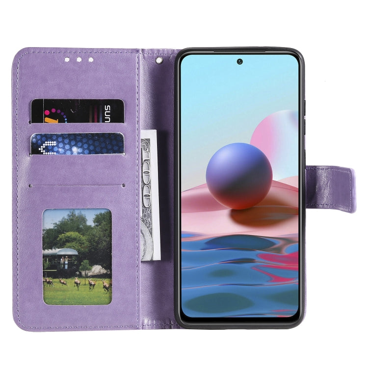 For Xiaomi Redmi Note 10 4G Totem Flower Embossed Horizontal Flip TPU + PU Leather Case with Holder & Card Slots & Wallet