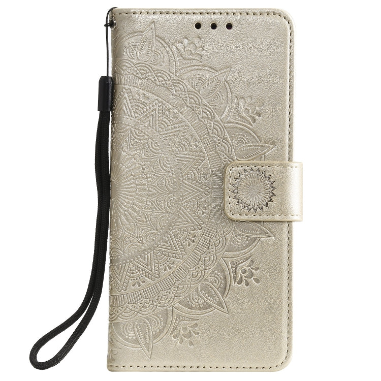 For Xiaomi Redmi Note 10 4G Totem Flower Embossed Horizontal Flip TPU + PU Leather Case with Holder & Card Slots & Wallet