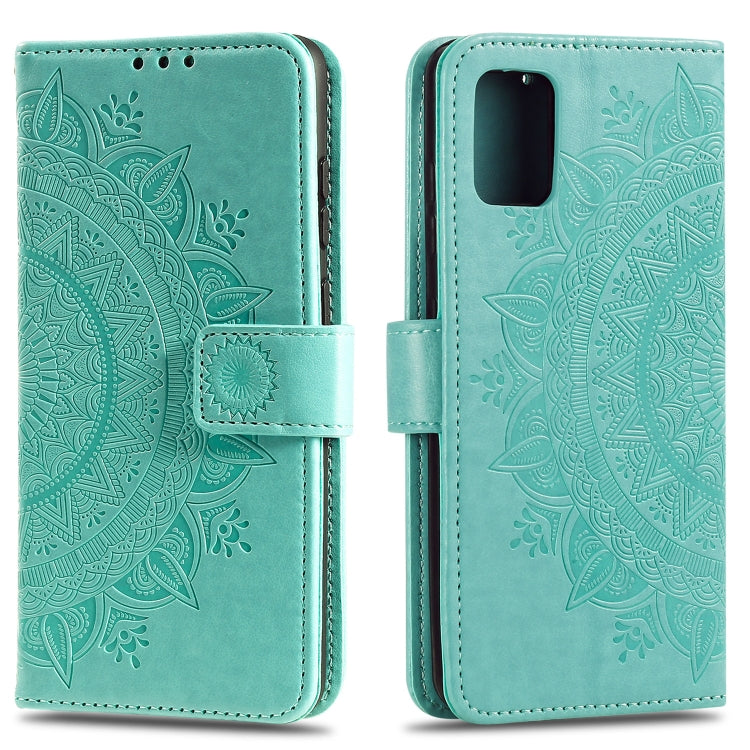 For Samsung Galaxy A03s Totem Flower Embossed Horizontal Flip TPU + PU Leather Case with Holder & Card Slots & Wallet