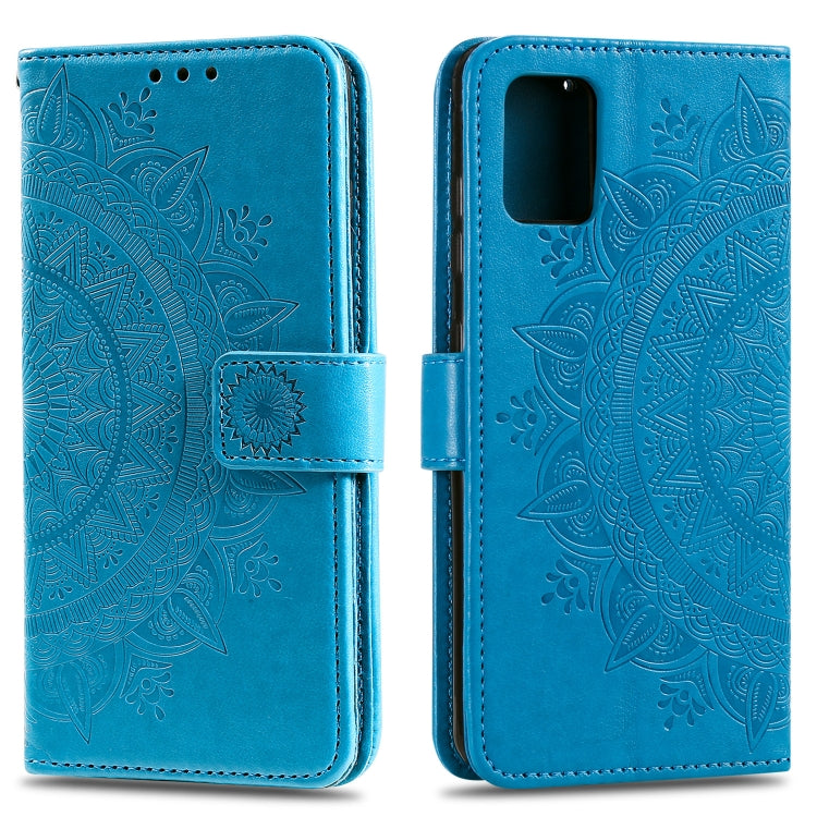 For Samsung Galaxy A03s Totem Flower Embossed Horizontal Flip TPU + PU Leather Case with Holder & Card Slots & Wallet