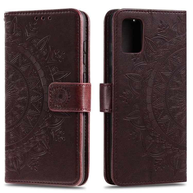 For Samsung Galaxy A03s Totem Flower Embossed Horizontal Flip TPU + PU Leather Case with Holder & Card Slots & Wallet