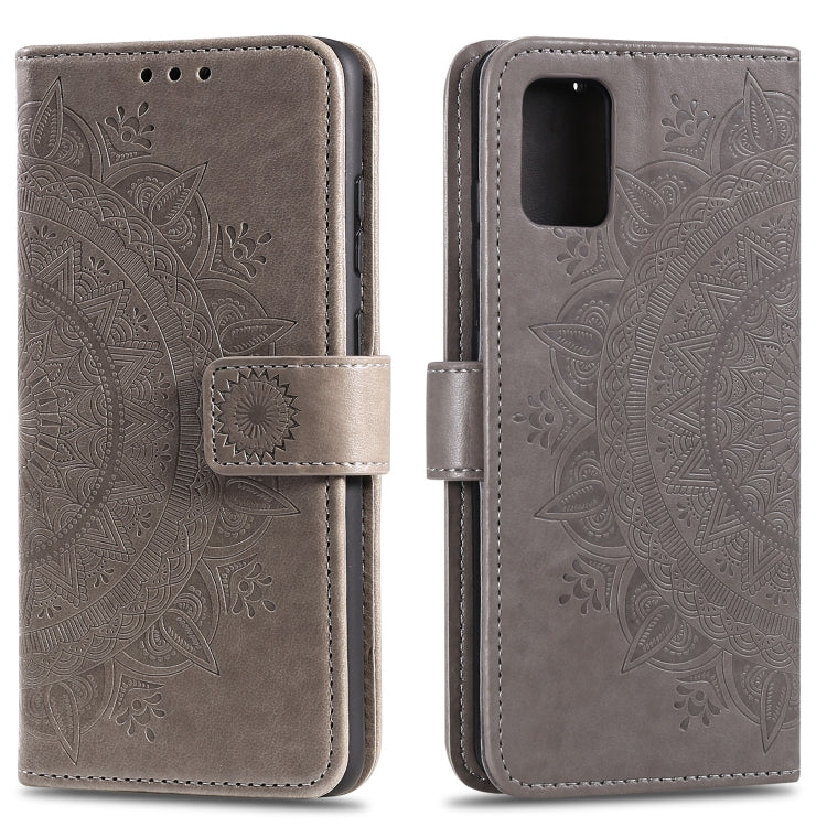 For Samsung Galaxy A03s Totem Flower Embossed Horizontal Flip TPU + PU Leather Case with Holder & Card Slots & Wallet