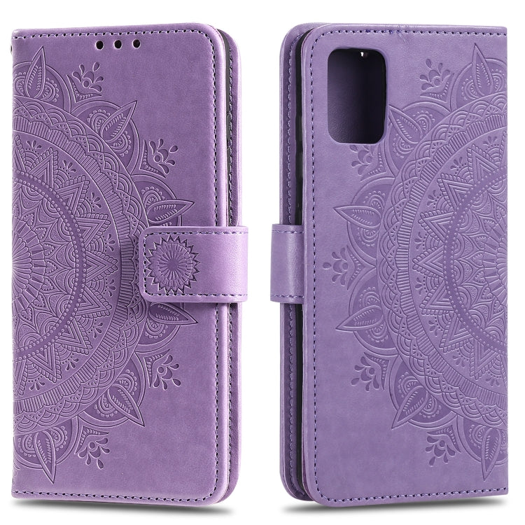 For Samsung Galaxy A03s Totem Flower Embossed Horizontal Flip TPU + PU Leather Case with Holder & Card Slots & Wallet