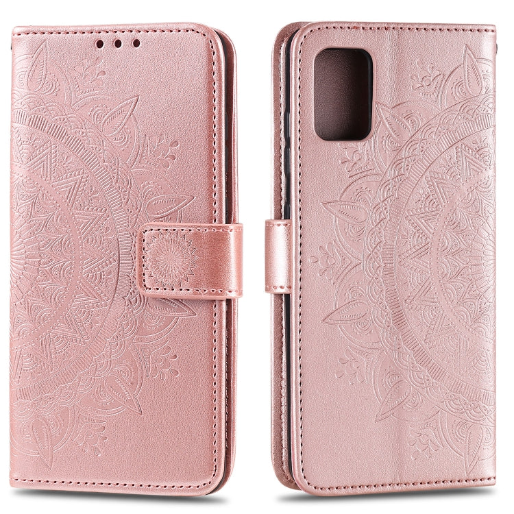 For Samsung Galaxy A03s Totem Flower Embossed Horizontal Flip TPU + PU Leather Case with Holder & Card Slots & Wallet
