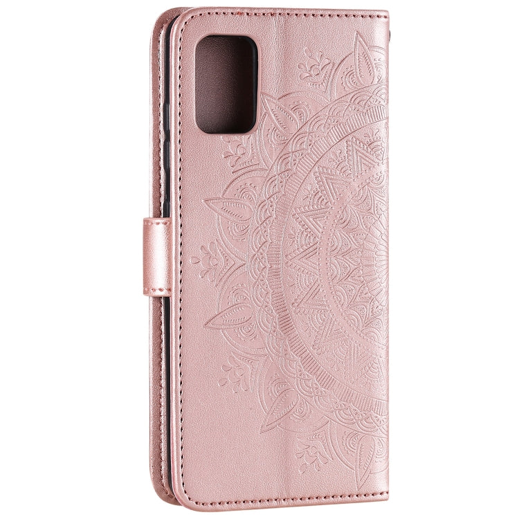 For Samsung Galaxy A03s Totem Flower Embossed Horizontal Flip TPU + PU Leather Case with Holder & Card Slots & Wallet