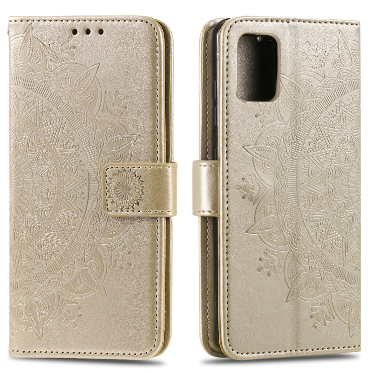 For Samsung Galaxy A03s Totem Flower Embossed Horizontal Flip TPU + PU Leather Case with Holder & Card Slots & Wallet