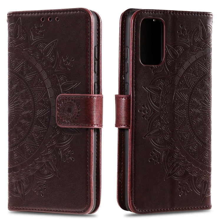 For Samsung Galaxy A82 5G Totem Flower Embossed Horizontal Flip TPU + PU Leather Case with Holder & Card Slots & Wallet