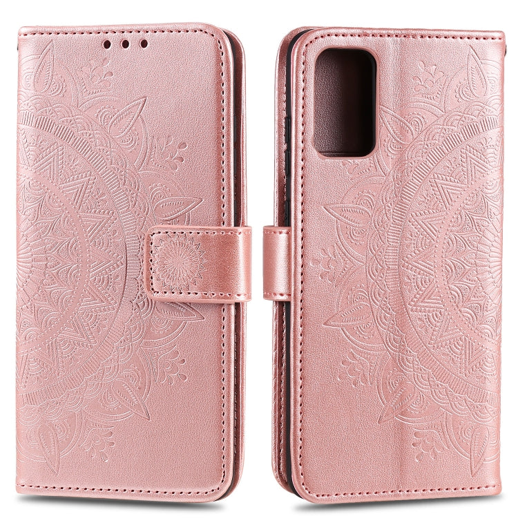 For Samsung Galaxy A82 5G Totem Flower Embossed Horizontal Flip TPU + PU Leather Case with Holder & Card Slots & Wallet