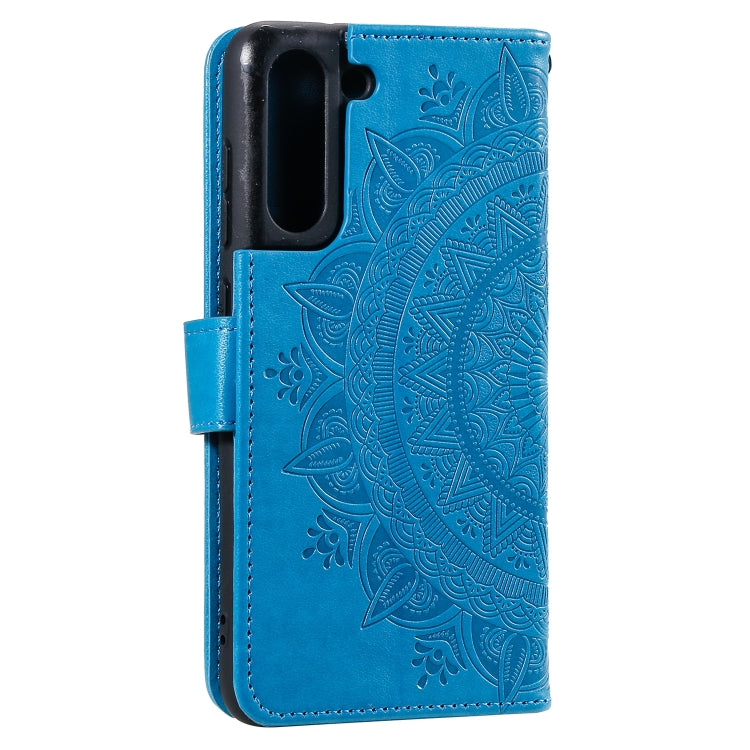 For Samsung Galaxy S21 FE Totem Flower Embossed Horizontal Flip TPU + PU Leather Case with Holder & Card Slots & Wallet