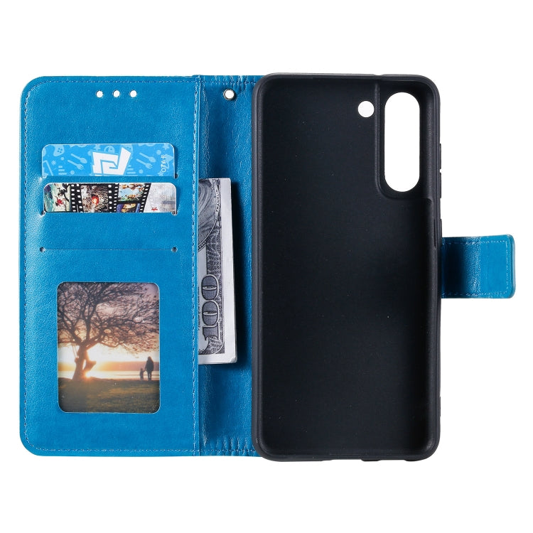 For Samsung Galaxy S21 FE Totem Flower Embossed Horizontal Flip TPU + PU Leather Case with Holder & Card Slots & Wallet