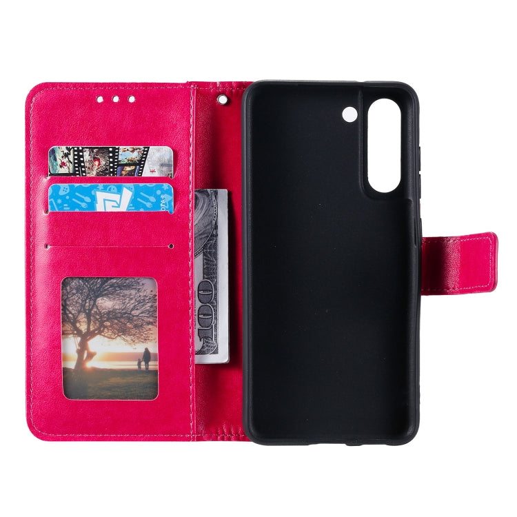 For Samsung Galaxy S21 FE Totem Flower Embossed Horizontal Flip TPU + PU Leather Case with Holder & Card Slots & Wallet