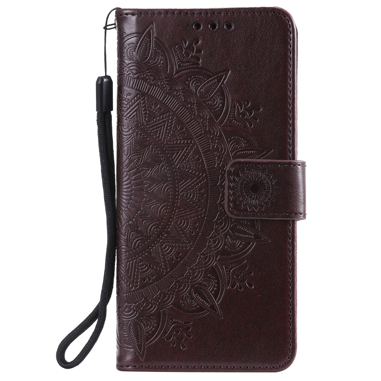 For Samsung Galaxy S21 FE Totem Flower Embossed Horizontal Flip TPU + PU Leather Case with Holder & Card Slots & Wallet