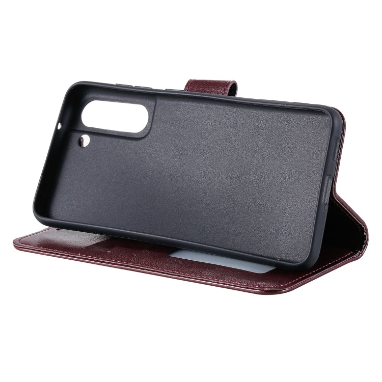 For Samsung Galaxy S21 FE Totem Flower Embossed Horizontal Flip TPU + PU Leather Case with Holder & Card Slots & Wallet