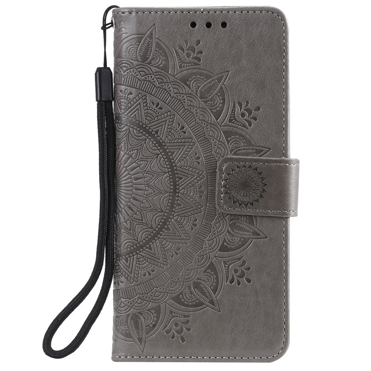 For Samsung Galaxy S21 FE Totem Flower Embossed Horizontal Flip TPU + PU Leather Case with Holder & Card Slots & Wallet