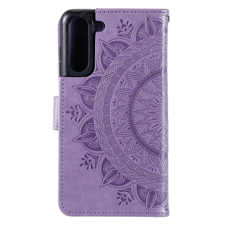 For Samsung Galaxy S21 FE Totem Flower Embossed Horizontal Flip TPU + PU Leather Case with Holder & Card Slots & Wallet