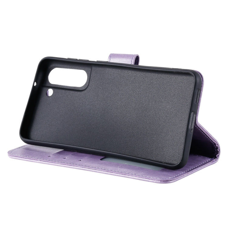 For Samsung Galaxy S21 FE Totem Flower Embossed Horizontal Flip TPU + PU Leather Case with Holder & Card Slots & Wallet