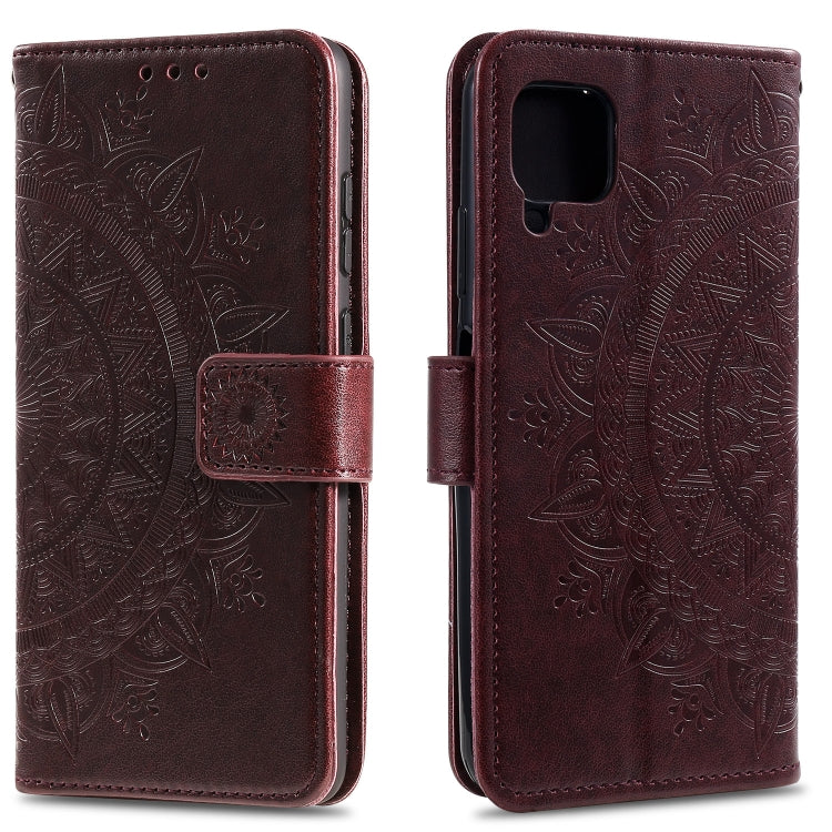 For Samsung Galaxy A22 4G Totem Flower Embossed Horizontal Flip TPU + PU Leather Case with Holder & Card Slots & Wallet