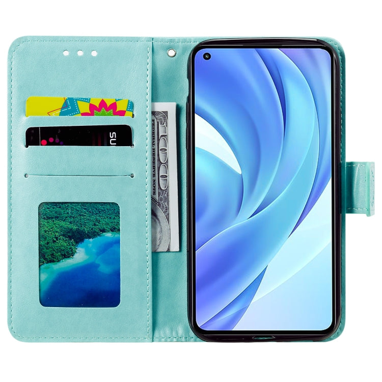 For Xiaomi Mi 11 Lite Totem Flower Embossed Horizontal Flip TPU + PU Leather Case with Holder & Card Slots & Wallet