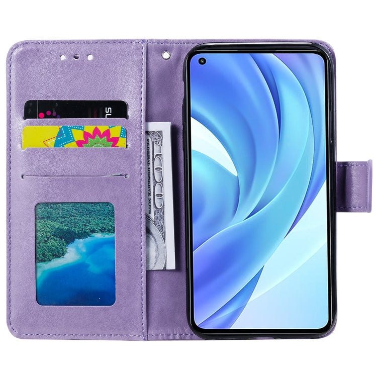 For Xiaomi Mi 11 Lite Totem Flower Embossed Horizontal Flip TPU + PU Leather Case with Holder & Card Slots & Wallet