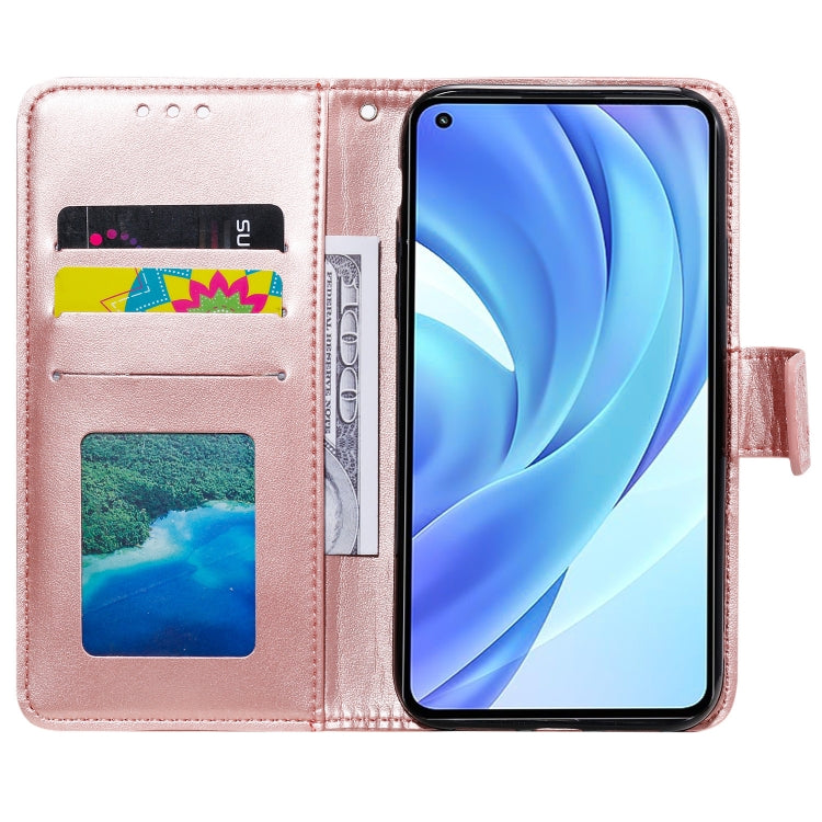 For Xiaomi Mi 11 Lite Totem Flower Embossed Horizontal Flip TPU + PU Leather Case with Holder & Card Slots & Wallet