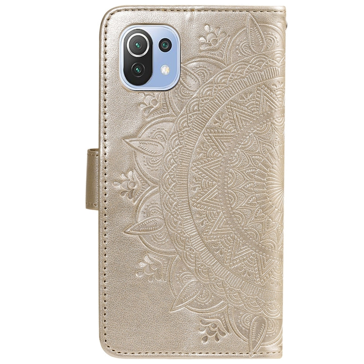 For Xiaomi Mi 11 Lite Totem Flower Embossed Horizontal Flip TPU + PU Leather Case with Holder & Card Slots & Wallet