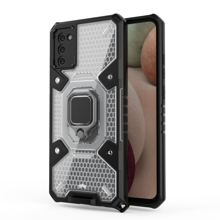 For Samsung Galaxy A02s US Version Space PC+TPU Ring Holder Protective Case