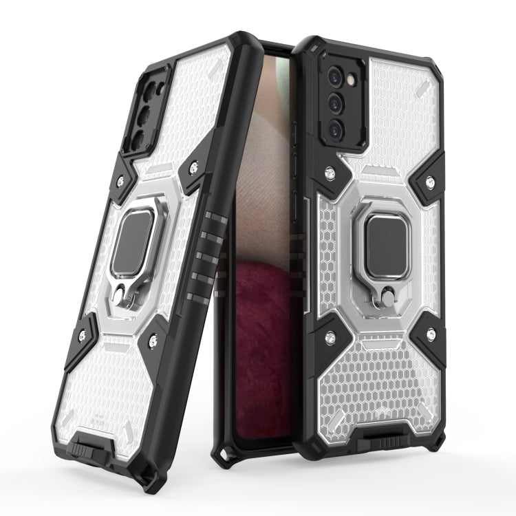 For Samsung Galaxy A02s US Version Space PC+TPU Ring Holder Protective Case