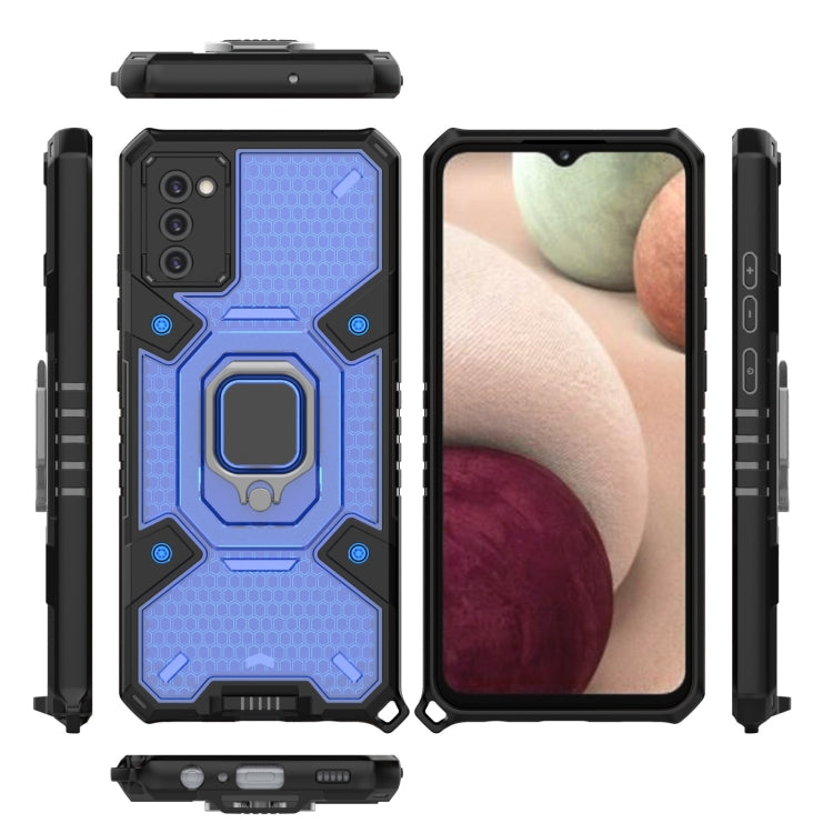 For Samsung Galaxy A02s US Version Space PC+TPU Ring Holder Protective Case