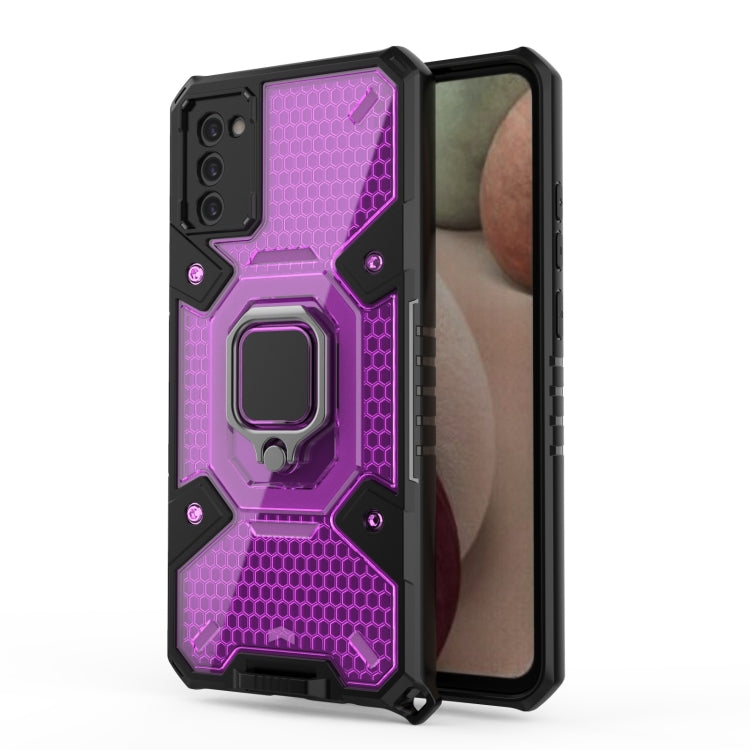 For Samsung Galaxy A02s US Version Space PC+TPU Ring Holder Protective Case