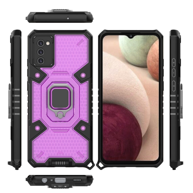 For Samsung Galaxy A02s US Version Space PC+TPU Ring Holder Protective Case
