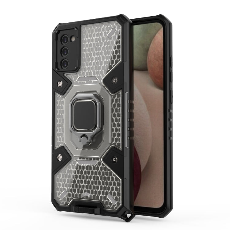 For Samsung Galaxy A02s US Version Space PC+TPU Ring Holder Protective Case