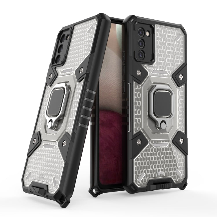 For Samsung Galaxy A02s US Version Space PC+TPU Ring Holder Protective Case