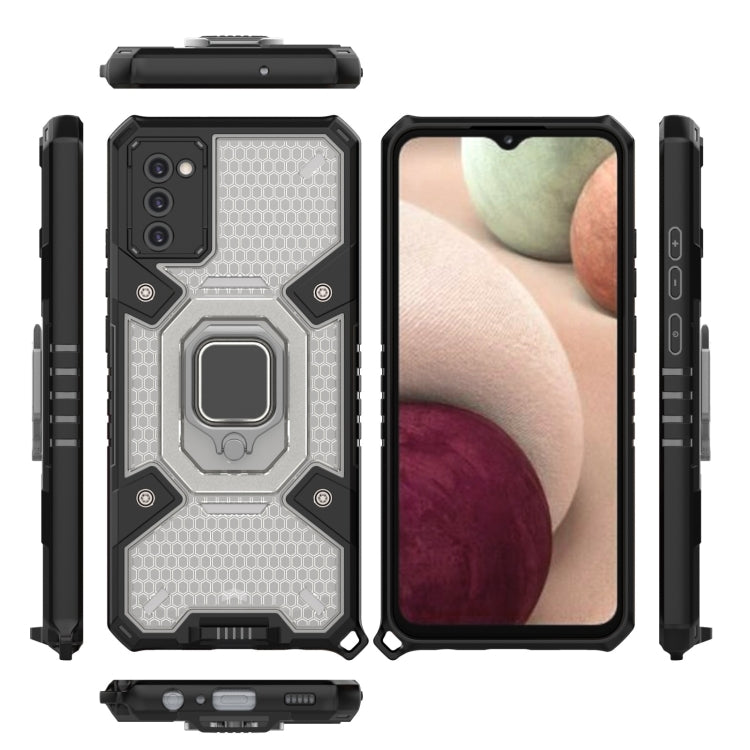 For Samsung Galaxy A02s US Version Space PC+TPU Ring Holder Protective Case