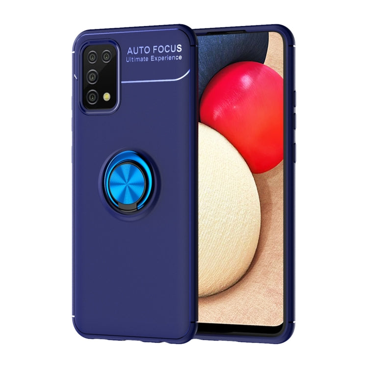 For Samsung Galaxy A02s US Version Metal Ring Holder 360 Degree Rotating TPU Case