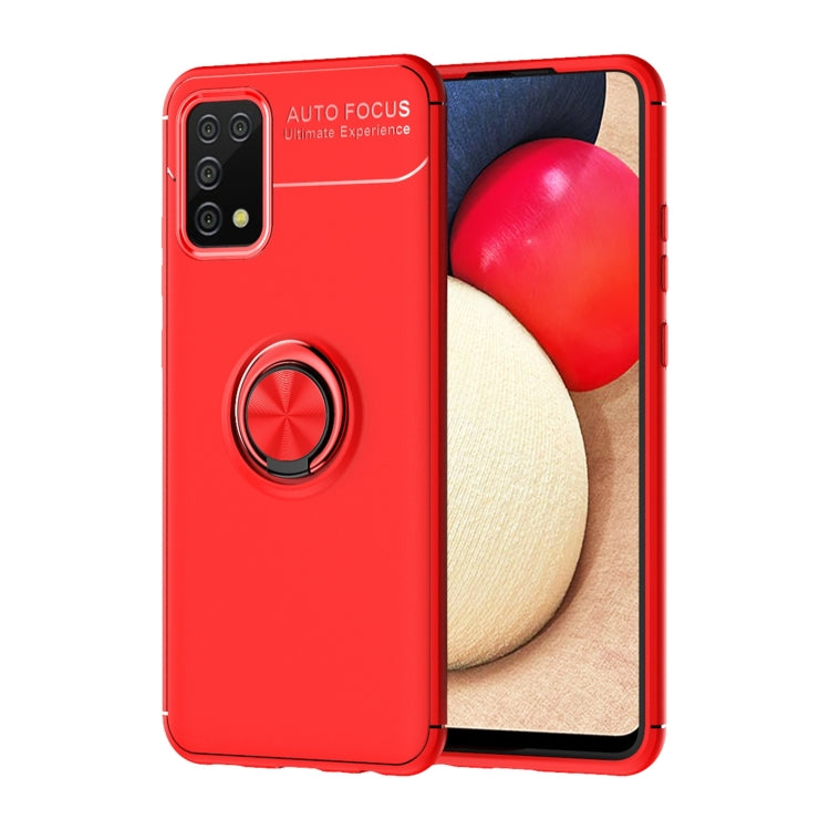 For Samsung Galaxy A02s US Version Metal Ring Holder 360 Degree Rotating TPU Case