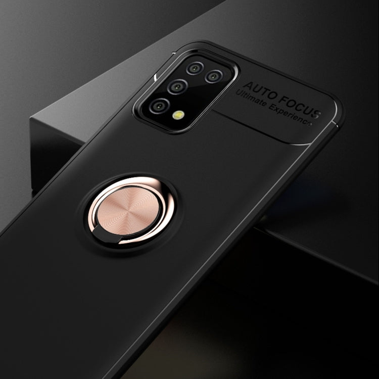 For Samsung Galaxy A02s US Version Metal Ring Holder 360 Degree Rotating TPU Case