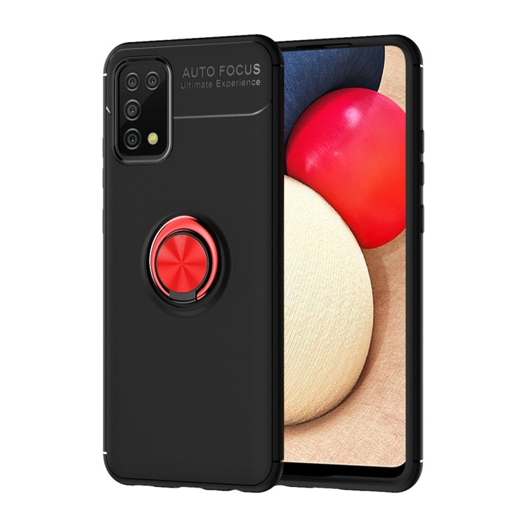 For Samsung Galaxy A02s US Version Metal Ring Holder 360 Degree Rotating TPU Case
