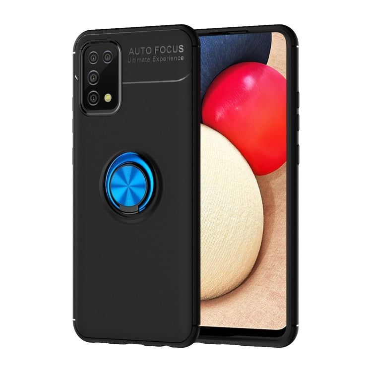 For Samsung Galaxy A02s US Version Metal Ring Holder 360 Degree Rotating TPU Case