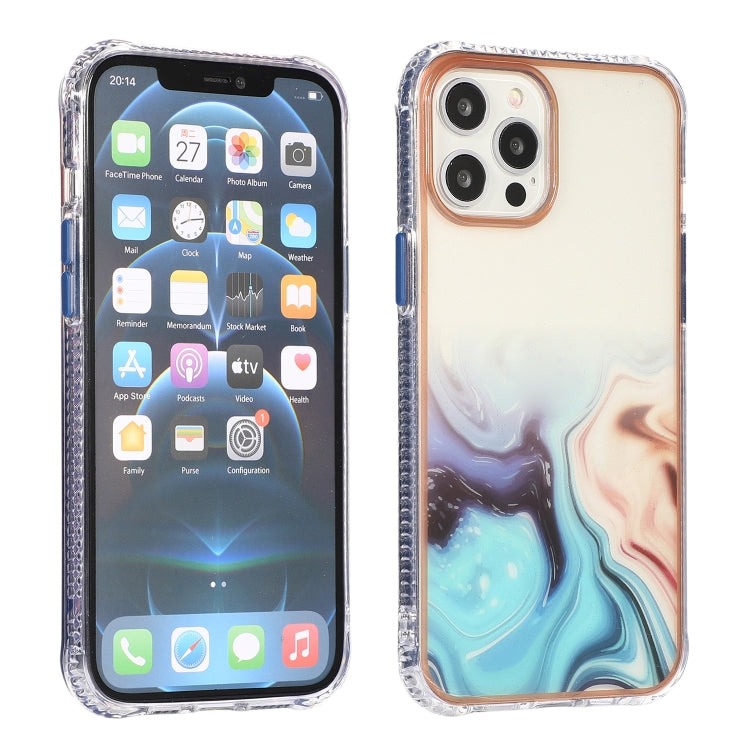 For iPhone 12 / 12 Pro Star Sea Marble Pattern TPU Protective Case