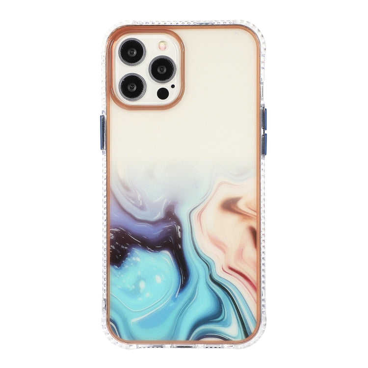 For iPhone 12 / 12 Pro Star Sea Marble Pattern TPU Protective Case
