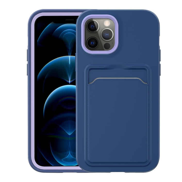 For iPhone 12 Pro Max Two-color TPU + PC Protective Case with Card Slot