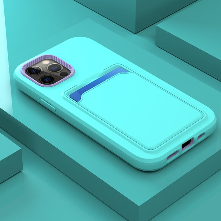 For iPhone 12 Pro Max Two-color TPU + PC Protective Case with Card Slot