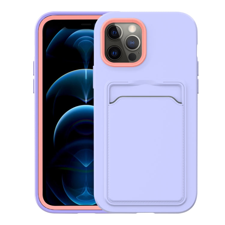 For iPhone 12 Pro Max Two-color TPU + PC Protective Case with Card Slot