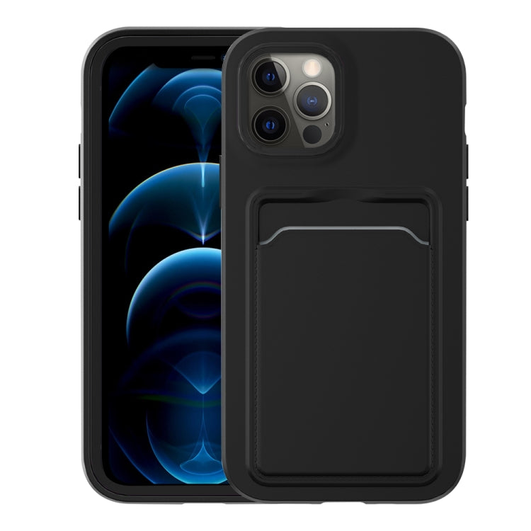 For iPhone 12 / 12 Pro Two-color TPU + PC Protective Case with Card Slot