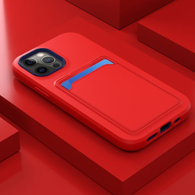 For iPhone 12 / 12 Pro Two-color TPU + PC Protective Case with Card Slot