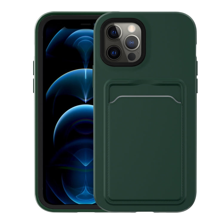 For iPhone 12 / 12 Pro Two-color TPU + PC Protective Case with Card Slot